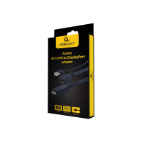 Adapter GEMBIRD A-HDMIM-DPF-01 Aktywny 4K HDMI / DisplayPort czarny