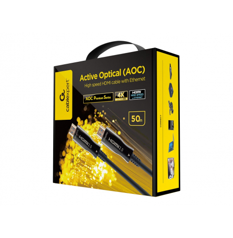Kabel GEMBIRD Aktywny optyczny High Speed HDMI z Ethernetem AOC Premium Series 50m