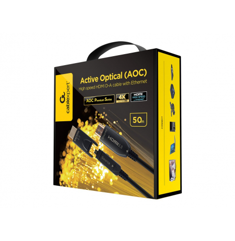 Kabel GEMBIRD Aktywny optyczny High Speed HDMI z Ethernetem AOC Premium Series 50m
