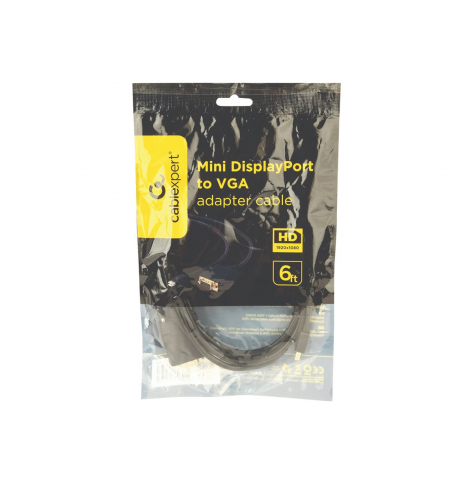 Kabel GEMBIRD CC-mDPM-VGAM-6 mini DisplayPort (M) -> VGA (M), 1.8m