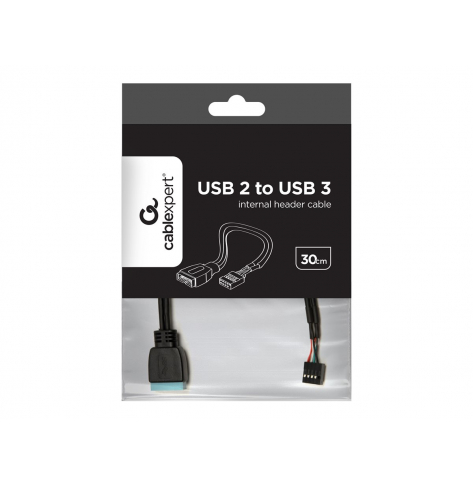Kabel GEMBIRD CC-U3U2-01 przedluzacz USB PIN HEADER USB 3.0 19pin -> USB 2.0 9pin, 30cm