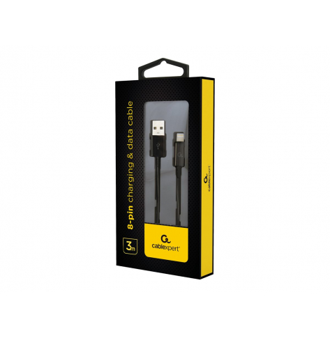 Kabel GEMBIRD CC-USB2-AMLM-10 USB do 8-pin ladowanie transmisja (Ipad,Iphone5/6/7/8/X) 3m czarny