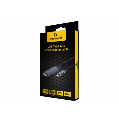 GEMBIRD CC-USB3C-HDMI-01-6 USB Type-C do HDMI szary 1.8m
