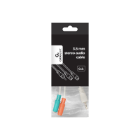 Kabel GEMBIRD CCA-417W Stereo Mini Jack m 4-pin / 2x Mini Jack f 20cm, bialy