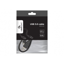 Kabel GEMBIRD CCP-USB3-AMCM-0.5M USB-C 3.0, 0.5m, czarny