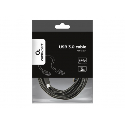 Kabel GEMBIRD CCP-USB3-AMCM-10 USB-C 3.0, 3m, czarny