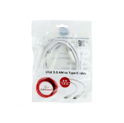 Kabel GEMBIRD CCP-USB3-AMCM-6-W USB-C 3.0, 1.8m, bialy
