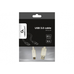 Kabel GEMBIRD CCP-USB3-AMCM-W-0.1M USB-C 3.0, 0.1m, bialy