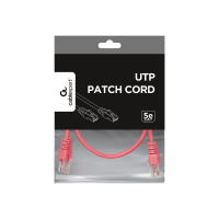 Kabel GEMBIRD krosowy - CAT 5e RJ45 oslonka zalewana UTP 0.5m różowy