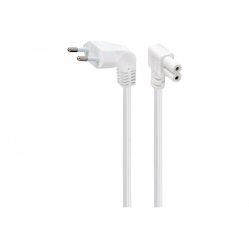 Kabel GEMBIRD zasilający ósemka C7 radiowy kątowy 2.5m