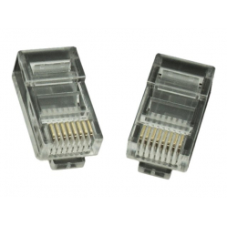 GEMBIRD LC-8P8C-001/100 wtyk sieciowy RJ45 (100 sztuk) kat. 5e, 8P8C, 30U, do drut