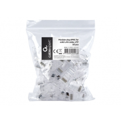 GEMBIRD LC-8P8C-001/50 wtyk sieciowy RJ45 (50 sztuk) kat. 5e, 8P8C, 30U, do drut