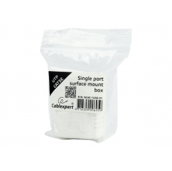 GEMBIRD NCAC-1U5E-01 gniazdo natynkowe 1xRJ45, kat. 5e, kompletne biale