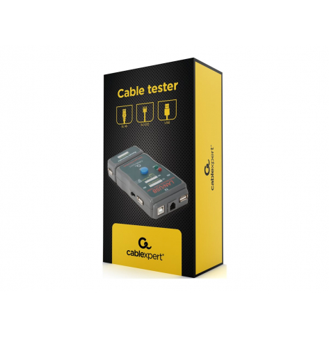 GEMBIRD NCT-2 diodowy tester kabli RJ-45,RJ-11,UTP,STP,USB AA/AB