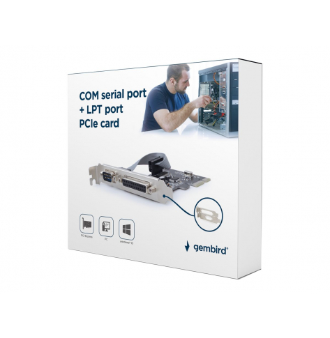 GEMBIRD PEX-COMLPT-01 Kontroler portów COM(9PIN)+LPT(25PIN) na PCI-Expres + low profile