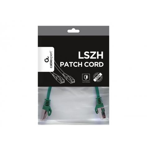 Kabel GEMBIRD PP6A-LSZHCU-G-0.25M krosowy - CAT 6a SFTP, LSZH, 0.25m, zielony