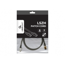 Kabel GEMBIRD PP8-LSZHCU-BK-1.5M sieciowy - CAT 8 S/FTP LSZH 1.5m czarny