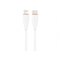 GEMBIRD premium USB Type-C do 8-pin ladowanie i transmisja danych oplot silikonowy 1.5 m bialy