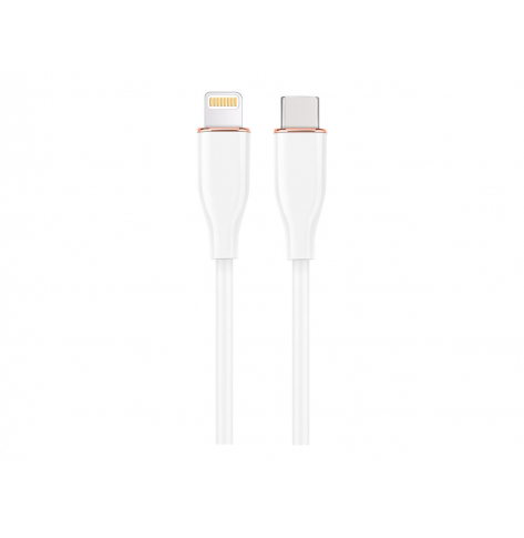 GEMBIRD premium USB Type-C do 8-pin ladowanie i transmisja danych oplot silikonowy 1.5 m bialy