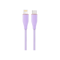 Kabel GEMBIRD premium USB-C do 8-pin oplot silikonowy 1.5m fioletowy