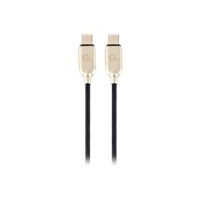 Kabel GEMBIRD Type-C synchronizacja i ładowanie, metalowa obudowa 60W 1m black