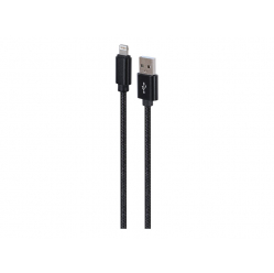 Kabel GEMBIRD USB - do 8 pin w oplocie tekstylnym wtyki w oslonie metalowej 1.8m Czarny