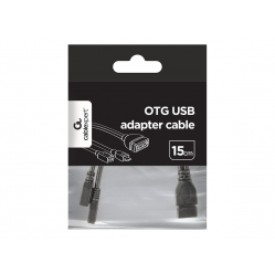 Kabel GEMBIRD USB 2.0 OTG AF -> USB micro BM + USB micro BF (zasilanie)