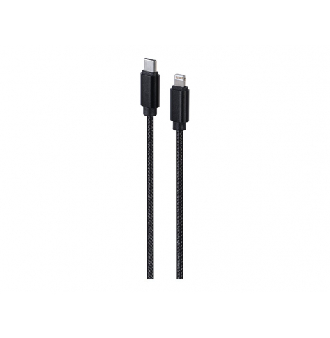Kabel GEMBIRD USB CM - do 8 pin w oplocie tekstylnym wtyki w oslonie metalowej 1.8m Czarny