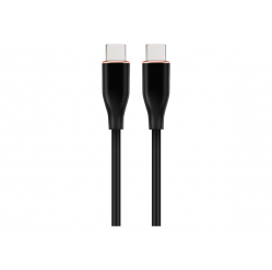 Kabel GEMBIRD USB Typ-C Power Delivery PD ladowanie i transmisja danych 60W oplot silikonowy 1.5m czarny