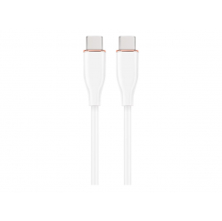 Kabel GEMBIRD USB Typ-C Power Delivery PD ladowanie i transmisja danych 60W oplot silikonowy 1.5m kolor bialy