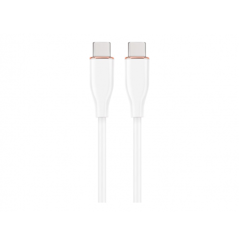 Kabel GEMBIRD USB Typ-C Power Delivery PD ladowanie i transmisja danych 60W oplot silikonowy 1.5m kolor bialy