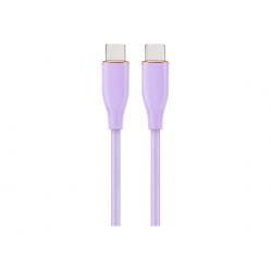 Kabel GEMBIRD USB Typ-C Power Delivery PD ladowanie i transmisja danych 60W oplot silikonowy 1.5m kolor fioletowy