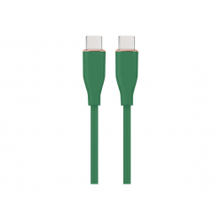 Kabel GEMBIRD USB Typ-C Power Delivery PD ladowanie i transmisja danych 60W oplot silikonowy 1.5m kolor zielony