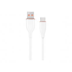 Kabel GEMBIRD USB Type-C ladowanie i transmisja oplot silikonowy 1.5m bialy
