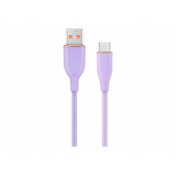 Kabel GEMBIRD USB Type-C ladowanie i transmisja oplot silikonowy 1.5m fioletowy