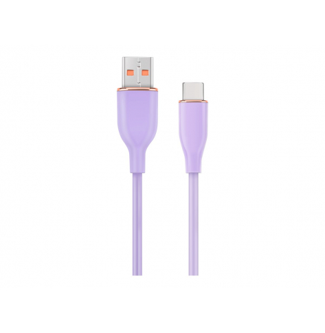 Kabel GEMBIRD USB Type-C ladowanie i transmisja oplot silikonowy 1.5m fioletowy