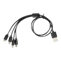 Kabel IBOX USB MULTI 4 IN 1 2X USB-C MICRO USB LIGTNING - COLOR