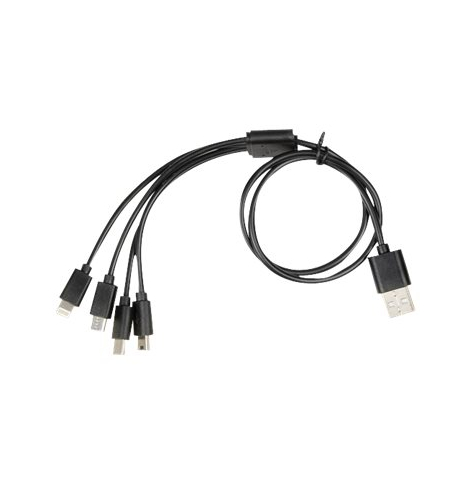 Kabel IBOX USB MULTI 4 IN 1 2X USB-C MICRO USB LIGTNING - COLOR