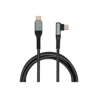 Kabel IBOX USB-C 100W 2m czarny 90 stopni