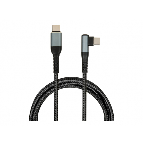 Kabel IBOX USB-C 100W 2m czarny 90 stopni