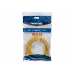 Kabel INTELLINET 319805 krosowy RJ45. kat. 5e UTP. 3m żółty