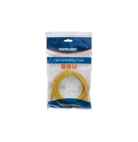 Kabel INTELLINET 319805 krosowy RJ45. kat. 5e UTP. 3m żółty