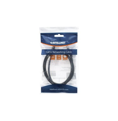 Kabel INTELLINET 320740 krosowy RJ45. kat. 5e UTP. 1m czarny