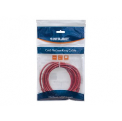 Kabel INTELLINET 342162 krosowy RJ45. kat. 6 UTP. 2m czerwony