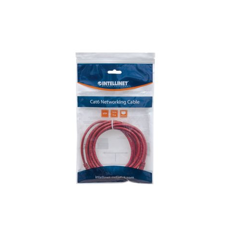Kabel INTELLINET 342162 krosowy RJ45. kat. 6 UTP. 2m czerwony