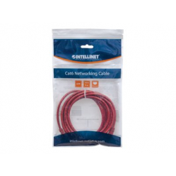 Kabel INTELLINET 342179 krosowy - CAT 6 U/UTP 3m czerwony