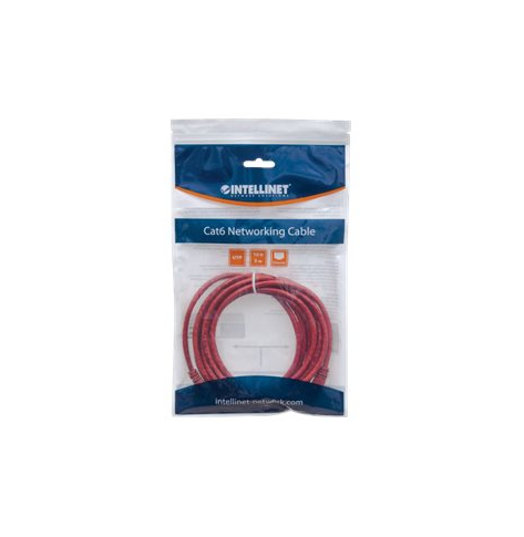 Kabel INTELLINET 342179 krosowy - CAT 6 U/UTP 3m czerwony