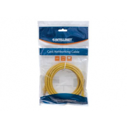 Kabel INTELLINET 342346 krosowy RJ45. kat. 6 UTP. 1m żółty