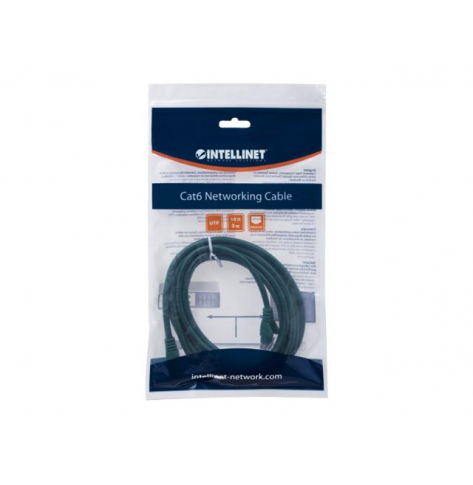 Kabel INTELLINET 342469 krosowy RJ45 Cat6 UTP 0.5m zielony