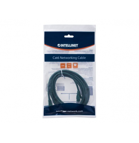 Kabel INTELLINET 342506 krosowy RJ45 kat6 UTP 3m zielony